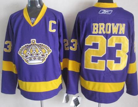 Cheap Los Angeles Kings 23 Brown Purple NHL Jerseys For Sale