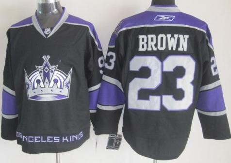 Cheap Los Angeles Kings 23 Brown Black NHL Jerseys For Sale