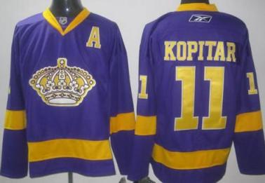 Los Angeles Kings 11 Anze Kopitar Purple Jerseys New