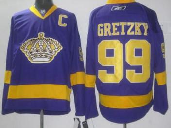 Los Angeles Kings 99 GRETZKY Purple Jerseys New