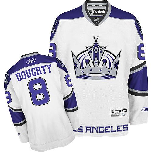 Los Angeles Kings 8 Drew Doughty White Hockey Jerseys