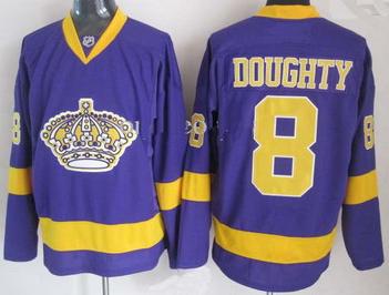 Cheap Los Angeles Kings 8 Drew Doughty Purple Ice Hockey Jersey For Sale