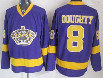 Los Angeles Kings 8 Drew Doughty Purple Ice Hockey Jersey