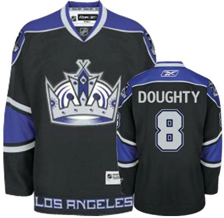 Los Angeles Kings 8 Drew Doughty Black Hockey Jerseys