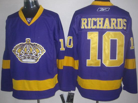 Cheap Los Angeles Kings 10 Mike Richards Purple Jersey For Sale