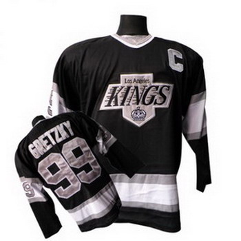 Los Angeles Kings 99 GRETZKY CCM C Patch Black