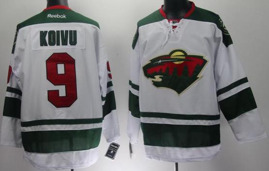 Cheap Minnesota Wild 9 Mikko Koivu White NHL Jerseys New For Sale