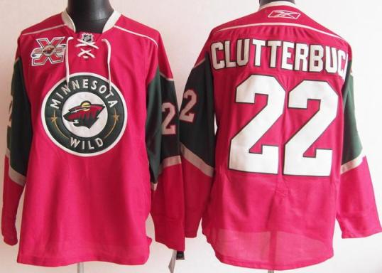 Cheap Minnesota Wild 22 Cal Clutterbuck Red 10th NHL Jerseys For Sale