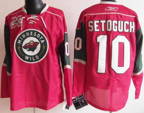 Minnesota Wild 10 Setoguchi Red 10th NHL Jerseys