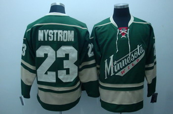 Cheap Minnesota Wild 23 Nystrom Green Jerseys For Sale
