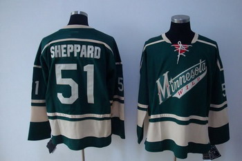 Cheap Minnesota Wild 51 sheppard green Jerseys For Sale