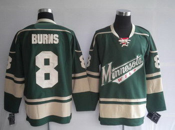 Minnesota Wild 8 BURNS GREEN Jerseys Minnesota Wild 8 BURNS GREEN Jerseys