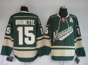 Minnesota Wild 15 BRUNETTE green Jerseys