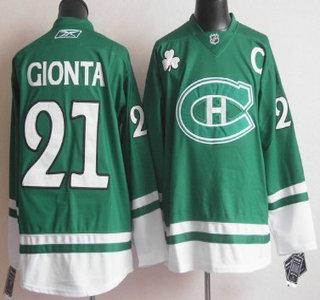 Cheap Montreal Canadiens 21 Brian Gionta Green NHL Jersey For Sale