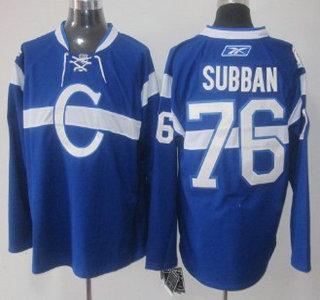Montreal Canadiens 76 P.K. Subban Blue NHL Jersey Montreal Canadiens 76 P.K. Subban Blue NHL Jersey