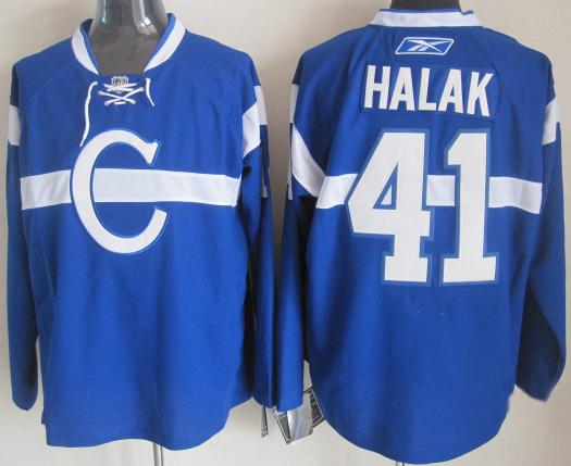 Cheap Montreal Canadiens 41 Jaroslav Halak Blue NHL Jerseys For Sale