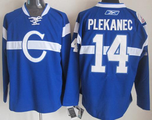 Cheap Montreal Canadiens 14 Tomas Plekanec Blue NHL Jerseys For Sale