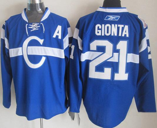 Montreal Canadiens 21 Brian Gionta Blue NHL Jerseys