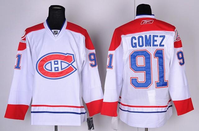 Cheap Montreal Canadiens 91 Gomez White NHL Jerseys For Sale