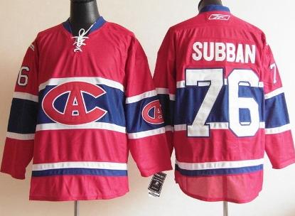 Cheap Montreal Canadiens 76 P.K.Subban Red NHL Jerseys CA Style For Sale
