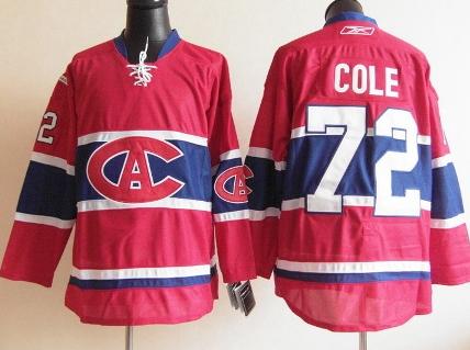 Cheap Montreal Canadiens 72 Cole Red NHL Jerseys CA Style For Sale