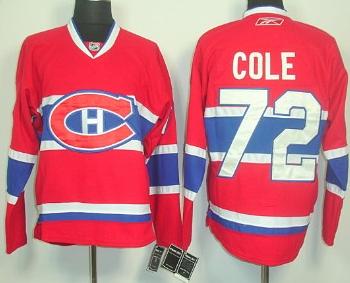 Montreal Canadiens 72 Cole Red NHL Jersey