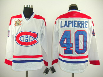 Cheap 2011 Heritage Classic Montreal Canadiens 40 Maxim Lapierre white ice Jersey For Sale