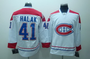 Cheap Montreal Canadiens 41 Jaroslav Halak white Jersey CH For Sale