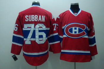 Cheap Montreal Canadiens 76 PK Subban Stitched Replithentic Red CH Jersey For Sale
