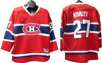 Montreal Canadians 27 kovalev red jerseys