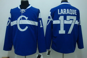 Cheap Montreal Canadiens17 LARAQUE blue For Sale