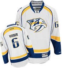 Nashville Predators 6 Shea Weber White NHL Jerseys