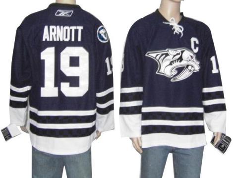 Cheap Nashville Predators 19 Jason Arnott Blue NHL Jerseys For Sale