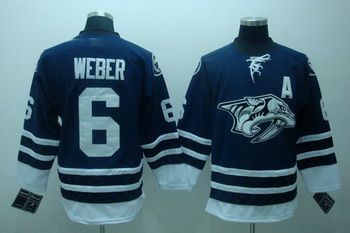 Cheap Nashville Predators 6 Shea Weber blue jerseys A patch For Sale