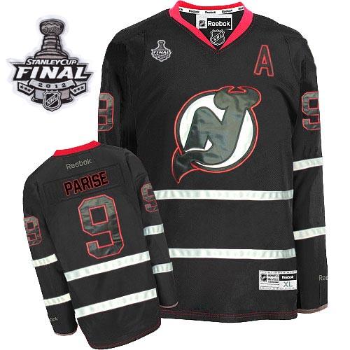 Cheap New Jersey Devils #9 Zach Parise Black Ice With 2012 Stanley Cup Finals Patch NHL Jerseys For Sale