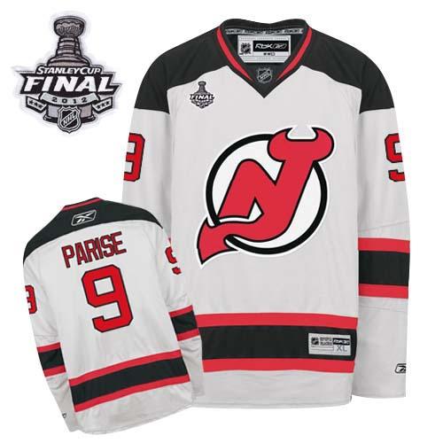 Cheap New Jersey Devils #9 Zach Parise White With 2012 Stanley Cup Finals Patch NHL Jerseys For Sale