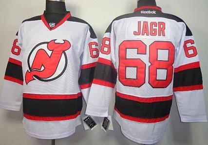 New Jersey Devils 68 Jaromir Jagr White NHL Jerseys