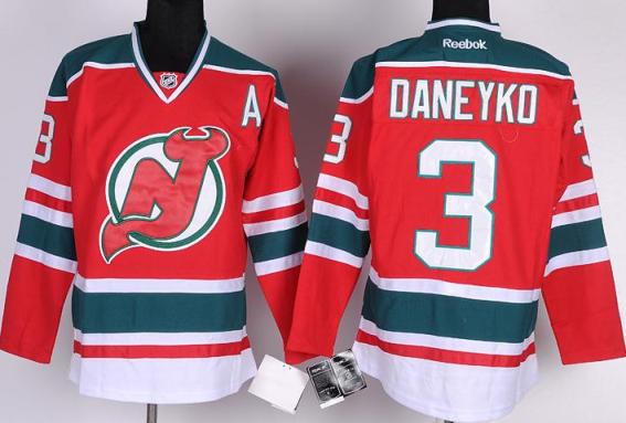 New Jersey Devils #3 Ken Daneyko Red NHL Jerseys