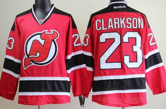 New Jersey Devils 23 David Clarkson Red NHL Jerseys
