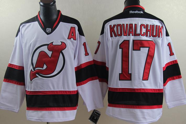 Cheap New Jersey Devils 17 IIlya Kovalchuk White NHL Jerseys For Sale