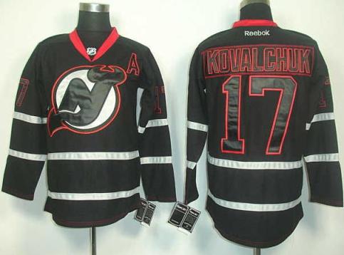 Cheap New Jersey Devils 17 IIlya Kovalchuk Black NHL Jersey 2012 New For Sale