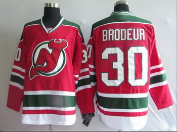 Cheap New Jersey Devils 30 Brodeur red third edition Jersey For Sale