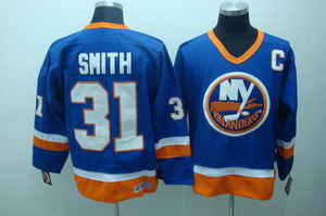 Cheap New York Islanders 31 Billy Smith Blue Throwback CCM C patch For Sale
