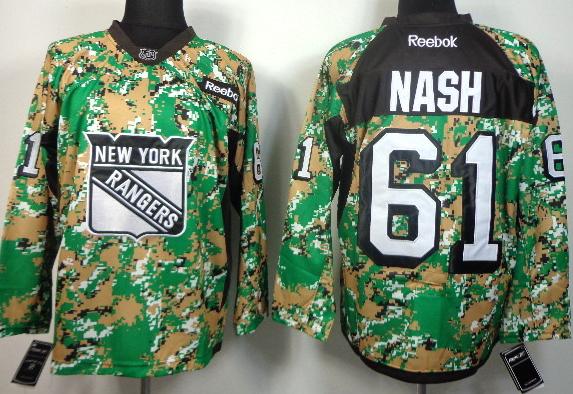 Cheap New York Rangers 61 Rick Nash Camo NHL Jerseys For Sale