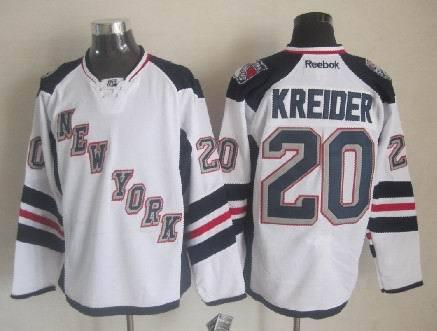 Cheap New York Rangers #20 Chris Kreider White 2014 Stadium Series NHL Jersey For Sale
