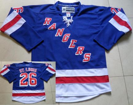 Cheap New York Rangers 26 Martin St. Louis Blue Hockey NHL Jerseys For Sale