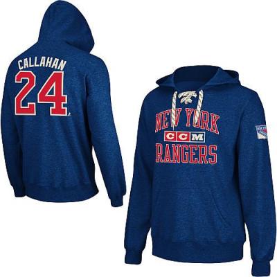 Cheap New York Rangers 24 Ryan Callahan Blue NHL Hoodies For Sale