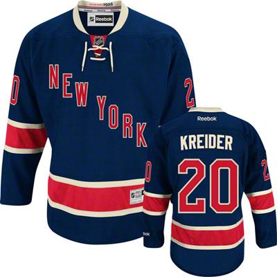 Cheap New York Rangers #20 Chris Kreider Dark Blue NHL Jersey For Sale