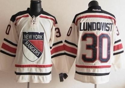 Cheap New York Rangers 30 Henrik Lundqvist 2012 Winter Classic Cream Jersey For Sale