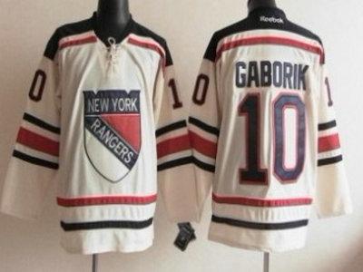 Cheap New York Rangers 10 Marian Gaborik 2012 Winter Classic Cream Jersey For Sale